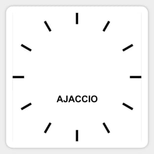 AJACCIO Time Zone Wall clock Sticker